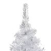 vidaXL Artificial Pre-lit Christmas Tree with Stand Silver 210 cm PET