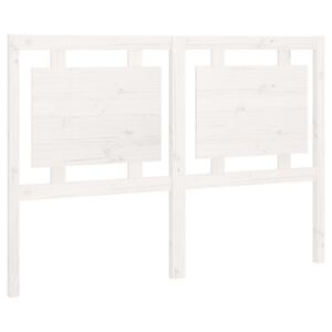 vidaXL Bed Headboard White 140.5x4x100 cm Solid Pine Wood