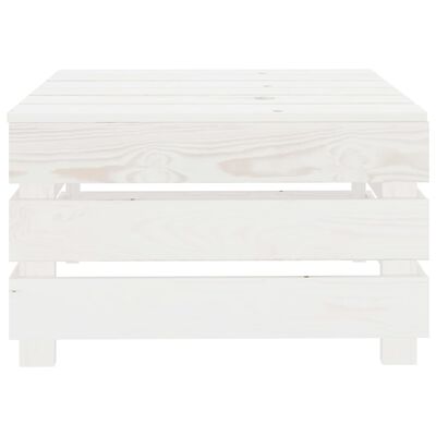 vidaXL Garden Pallet Table White Wood