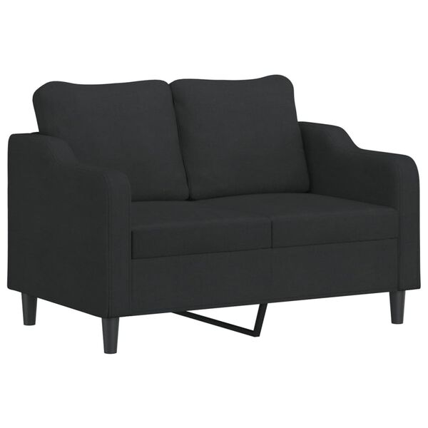 vidaXL 2-Seater Sofa Black 120 cm Fabric
