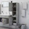 vidaXL Bathroom Cabinet Concrete Grey 30x30x130 cm Engineered Wood