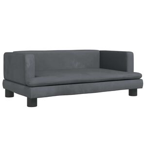vidaXL Dog Bed Dark Grey 80x45x30 cm Velvet