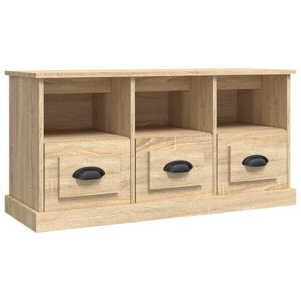 vidaXL TV Cabinet Sonoma Oak 100x35x50 cm Engineered Wood