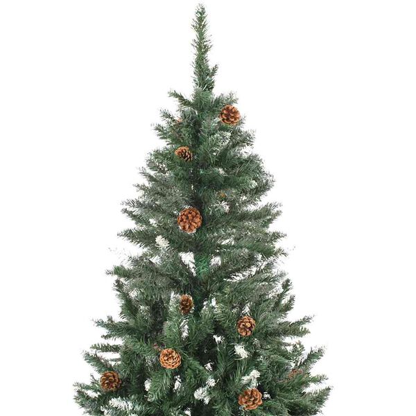 vidaXL Artificial Pre-lit Christmas Tree with Ball Set 210 cm