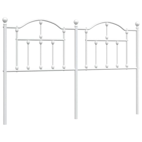vidaXL Metal Headboard White 135 cm