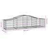 vidaXL Arched Gabion Baskets 5 pcs 200x50x40/60 cm Galvanised Iron