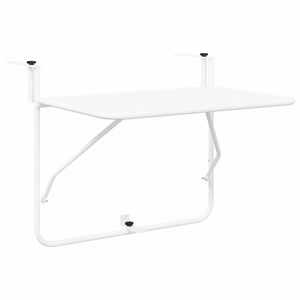 vidaXL Hanging Balcony Table Folding White 60 x 39 x 65 cm Steel