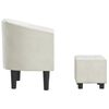 vidaXL Tub Chair with Footstool White Faux Leather