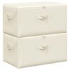 vidaXL Storage Box | Set of 2 | Cream | Polyester | Medium | Foldable