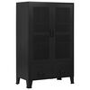 vidaXL Office Cabinet | Black | Steel, Plastic | Medium | Filing Cabinet