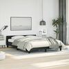 vidaXL Bed Frame without Mattress Black Double Faux Leather