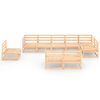 vidaXL 9 Piece Garden Lounge Set Solid Pinewood