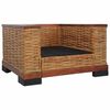 vidaXL 2 Piece Sofa Set with Cushions Brown Natural Rattan