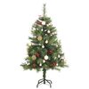 vidaXL Artificial Hinged Christmas Tree 150 LEDs & Ball Set 150 cm