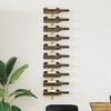 vidaXL Wall-mounted Wine Rack for 10 Bottles Gold Metal