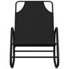 vidaXL Rocking Sun Lounger Black Steel and Textilene