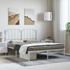 vidaXL Metal Bed Frame without Mattress with Headboard White 135x190cm