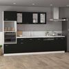 vidaXL Dishwasher Panel Lyon Black 59.5x3x67 cm Engineered Wood