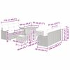 vidaXL Garden Sofa Set Height-Adjustable 9 pcs Black Poly Rattan
