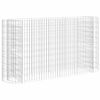 vidaXL Gabion Raised Bed Galvanised Iron 190x50x100 cm