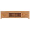 vidaXL TV Cabinet 115x30x35 cm Solid Teak Wood