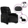 vidaXL Electric Stand up Massage Recliner Chair Black Faux Leather
