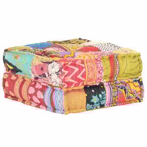 vidaXL Pouffe 60x70x36 cm Patchwork Fabric
