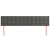 vidaXL Headboards Dark Grey 160x5x78/88 cm Velvet