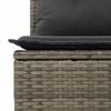 vidaXL 7 Piece Garden Sofa Set with Cushions Grey Poly Rattan