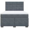 vidaXL Box Spring Bed with Mattress Dark Grey Double Velvet