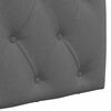 vidaXL Hanging Headboard Wall-mounted Dark Grey 150 x 55 x 7 cm Fabric