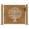 vidaXL Garden Gate 105x180 cm Corten Steel Tree Design