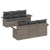 vidaXL Garden Sofa Set 7 pcs Grey Poly Rattan
