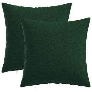 vidaXL Cushion Cover 2 pcs HEERLEN Dark Green 40 x 40 cm Fabric