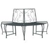 vidaXL Tree Bench 4-Seater 160 x 80 x 89 cm Steel Silver Grey