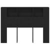 vidaXL Headboard Cabinet Black Oak 140 x 19 x 104.5 cm Engineered Wood