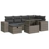 vidaXL 8 Piece Garden Sofa Set with Cushions Grey Poly Rattan