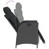vidaXL 3 Piece Garden Dining Set with Cushions Black Poly Rattan