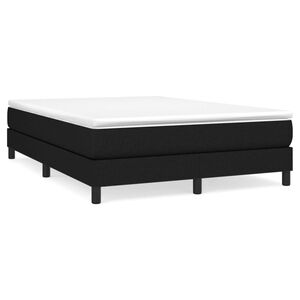 vidaXL Box Spring Bed with Mattress Black 153x203 cm Queen Size Fabric