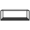 vidaXL Coffee Table Transparent and Black 100x50x35 cm Tempered Glass