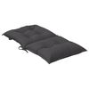 vidaXL Lowback Chair Cushions 2 pcs Melange Anthracite 100x50x7 cm Fabric