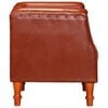 vidaXL Tub Chair Brown Real Goat Leather