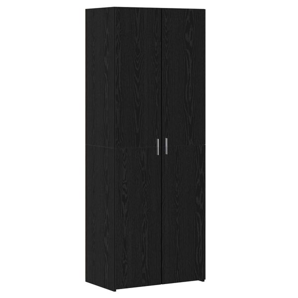 vidaXL Highboard 2 pcs Black Oak 70 x 42.5 x 185 cm