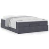 vidaXL Ottoman Bed with Mattress Dark Grey Double Velvet