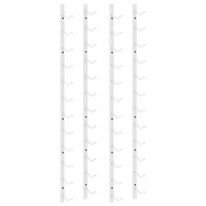 vidaXL Wall Mounted Wine Rack for 12 Bottles 2 pcs White Iron