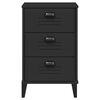 vidaXL Bedside Cabinet VIKEN Black Engineered Wood
