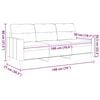 vidaXL 3-Seater Sofa Light Grey 180 cm Fabric