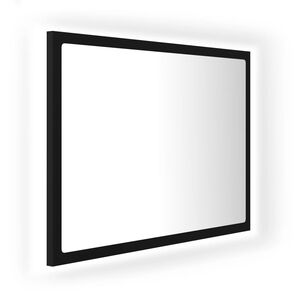 vidaXL Mirror | Black | Engineered wood, acrylic | Medium | Bathroom Mirror