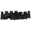 vidaXL Garden Dining Set 9 pcs Anthracite and Cream PP