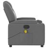 vidaXL Massage Recliner Chair Dark Grey Fabric